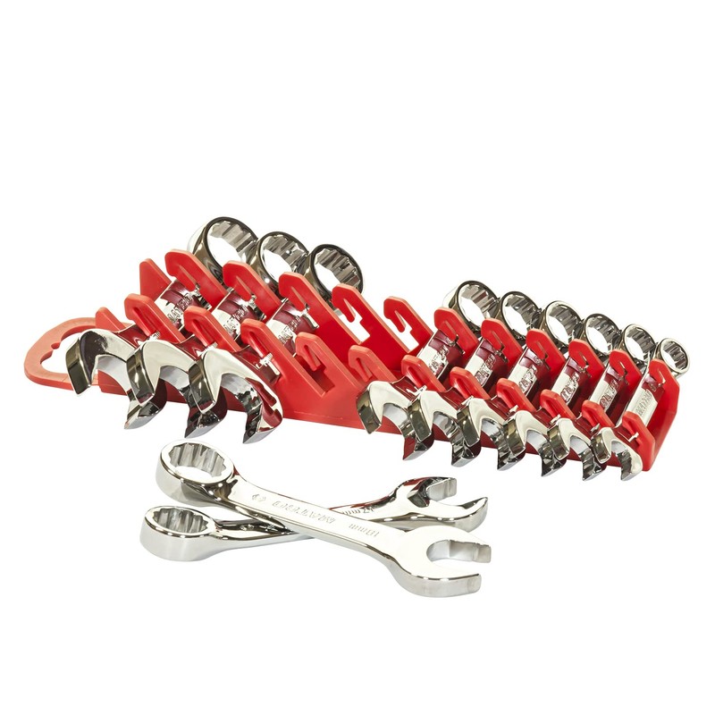 Ernst Manufacturing Gripper Stubby Wrench Organizer, 11 Tool, Black