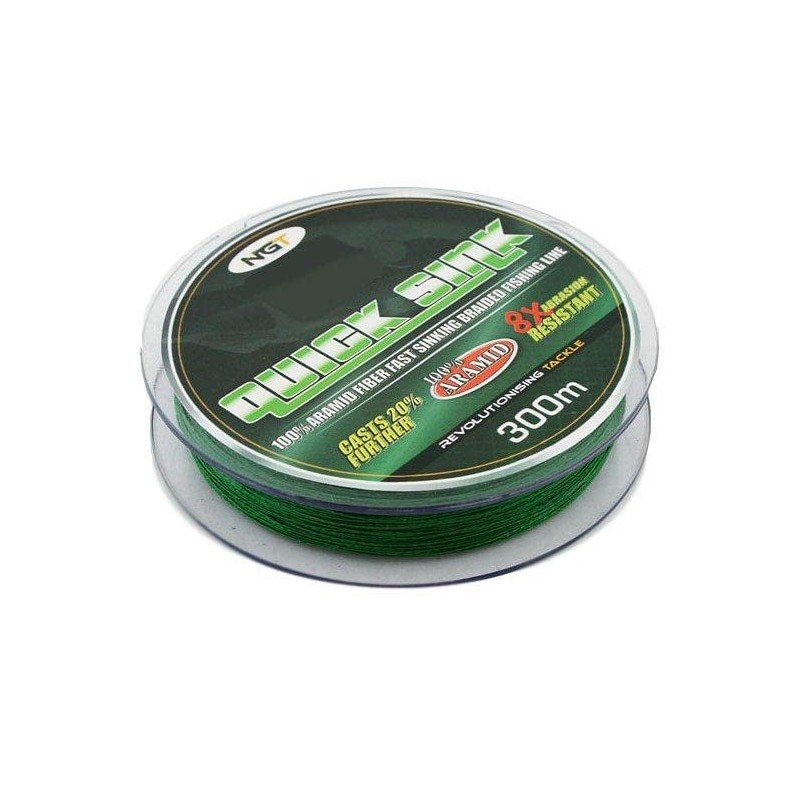 NGT Spool Of 'Quick Sink' Moss Braid - Green, 20