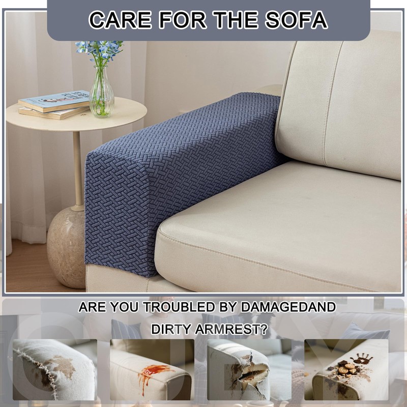 GueYi Couch Arm Covers,Sofa Arm Covers Set of 2 Polyester