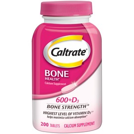 Caltrate Caltrate 600 Plus D3 Calcium and Vitamin D Supplement Tablets, Bone Health Supplements for Adults - 200 Count