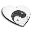1 x Heart MDF Magnets - Yin Yang Yoga Flowery