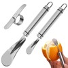 3pcs Stainless Steel Orange Peeler, Long Handle Fruit Peeler for