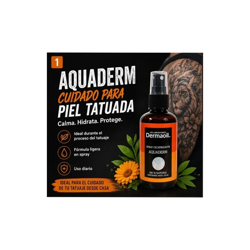 Cuidado Para Tatuajes Aquaderm Piel Sensible Hidratante 125m
