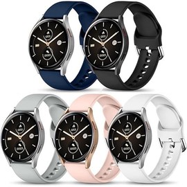 Xininyia G53 K53 Smart Watch Bands, Compatible with SanorumG53 / RUXINGXG53 / KEEPONFITK53 / HaSaKeiG53 Soft Silicone Adjustable Straps Replacement (5-PACK)