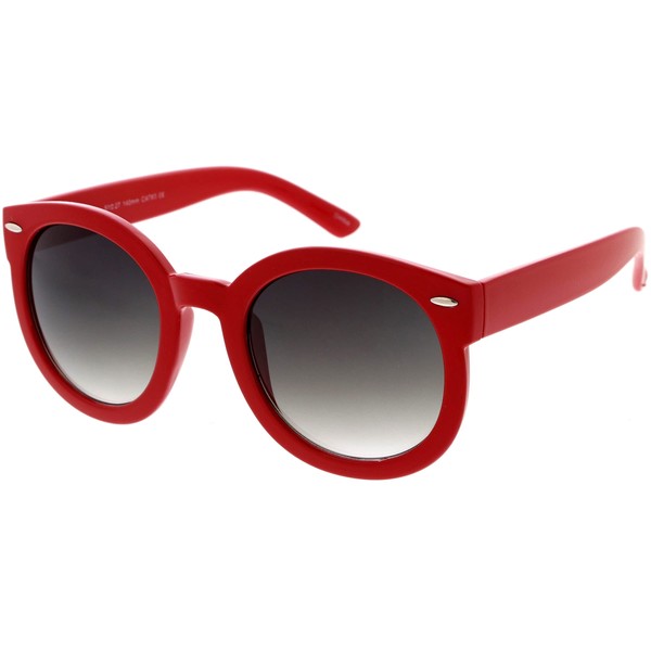 zeroUV - Womens Plastic Sunglasses Oversized Retro Style with Metal