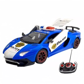 UNOMI Remote Control Police Car Toy w/ Lights & Sirens - Rechargeable Battery Included