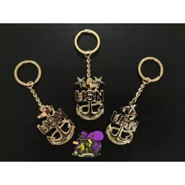 2" SCPO Metal Military Keychains
