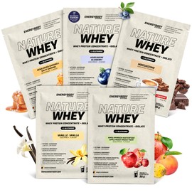 Energybody® Nature Whey Protein Powder Sample Pack - 5 x 30 g - Sugar and Low-Fat Whey Protein Powder without Artificial Thickeners / Protein Powder Sample Pack / Protein Powder Sample Set