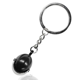 LHDOS Creative Motorcycle Helmet Keychain, 3D Metal Car Key Ring for Men, Mini Charm Car Key Fob Holder for Auto Wallet Bag (Black)