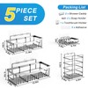 EUDELE 5-Pack Rustproof Stainless Steel Shower Caddy – No Drill