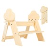 TinyHaven Wooden Toddler Step Stool, 2-Step Foldable Stool for Kids