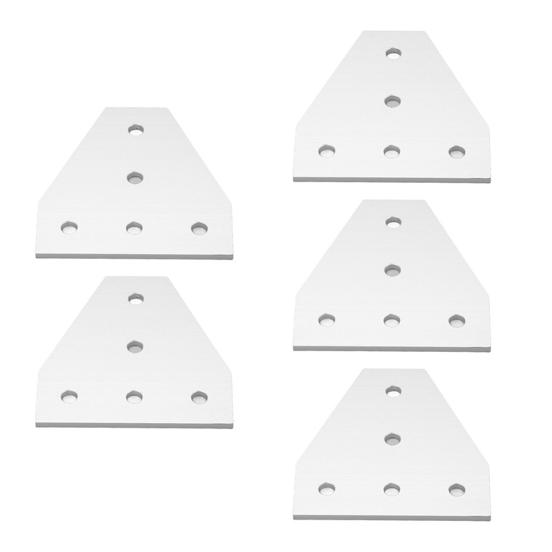5PCS Flat Tie Plate Aluminum Alloy 5 Holes Compression Resistance