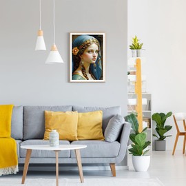 GDYEEH 5D Portrait Diamond Painting Pictures, DIY Teenager Girls Diamond Art Painting Kits, Retro Diamond Painting Set for Adults Beginners, Diamond Painting Art by Numbers for Home Decor 30 x 40 cm