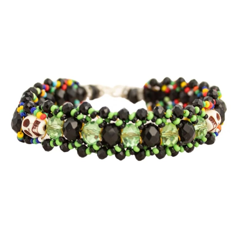Ilde (pulsera) Tapete Zarabanda (ogun/verde/negro/multi)