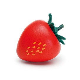 Erzi 11050 Erdbeere aus Holz, Kaufladenartikel für Kinder, Rollenspiele