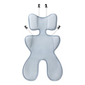 Navaris Pushchair Seat Cover Breathable – Summer Seat Insert for Buggy Child Seat Baby Seat – Cools and Protects – Summer Cover Universal – Grey/Light Blue