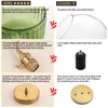 Shenmoyl Pendant Light with Green Striped Glass Lmapshade, Brass Vintage