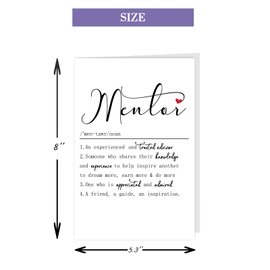 Happy Boss’s Day Card for Mentor, Unique Mentor Definition Card for Boss Leader Manager,Mentor Thank You Gifts for Men Women