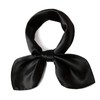 vimate vimate Black Silk Feeling Scarf, 35'' Square Retro Soild