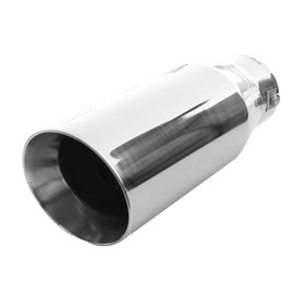 Rumplex Exhaust Trim Round Stainless Steel Sports Exhaust Tailpipe End Pipe Trim Exhaust Tips Tailpipe Trim Silencer Tip Universal Exhaust Pipe Chrome Rustproof
