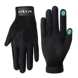 FitsT4 Sports Horse Riding Gloves Equestrian Women Mesh Breathable Gloves for Horseback Riding Touchscreen Black XL