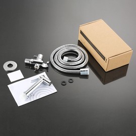 XKHLQLPEF Bidet Attachment for Toilet Handheld Cloth Diaper Sprayer Kit Toilet Handheld Bidet Sprayer Cold Water Brass with Hose Chrome Toilet Spray Gun Set