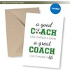 MOSSSH Coach Thank You Card, Soccer Greeting Cards, Thank You