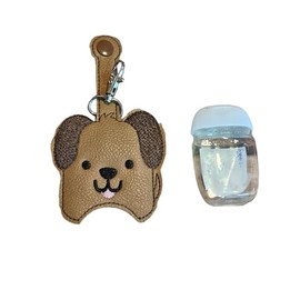 Puppy Dog Hand Sanitizer Holder Keycahin and/or Lip Balm Holder Key chain