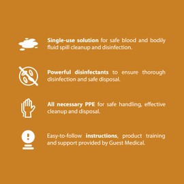 Biohazard Spill Pack, Blood Spill Pack, Spill Kit, Single-Use (1 Spill)