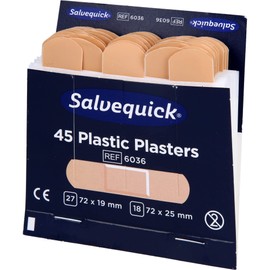 Pflasterstrips elastisch Salvequick, Inhalt : 27 St. 7,2 x 1,9 cm 18 St. 7,, Ausführung : wasserfest
