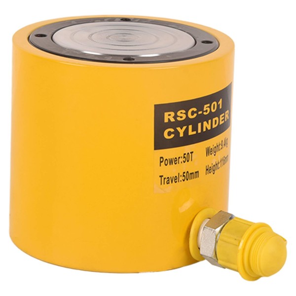 LCyindu 50T Solid Single Acting Hydraulic Ram Cylinder Jack 2"