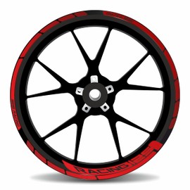 Felgenrand Aufkleber Rim Sticker Reflective Compatible with Yamaha MT-125 Tech Black X787000VA