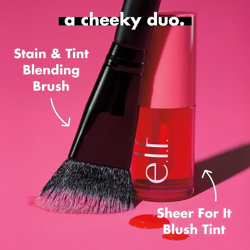 e.l.f. Tinta Sheer For It Blush Tint Left on Red