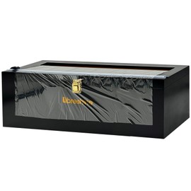 Libreshine Black 18 Inch Commercial Plastic Wrap Dispenser with Cutter & Roller - Heavy Duty 3000ft Film & 1000ft Foil Holder - Fits Butcher, Freezer, Kraft Paper for Restaurant Kitchen Food Service