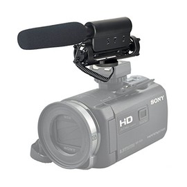 Shotgun Microphone (Stereo) with Windscreen & Dead Cat Muff for Sony a77II (w/Multi-Interface Adapter)