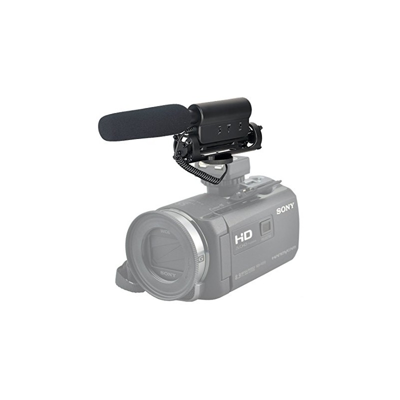 Shotgun Microphone (Stereo) with Windscreen & Dead Cat Muff for