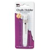 Charles Leonard Pen Style Aluminum Chalk Holder with Chalk, Silver