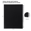 8.5x11inches Hardbound Sketch Book, Spiral Bound Sketch Pad, 80-Sheets 90gsm