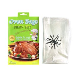 15 Counts Large Turkey Oven Bags for Cooking - Meat Roasting Safe for Fish, Vegetables - 20x24 IN (1 Pack)