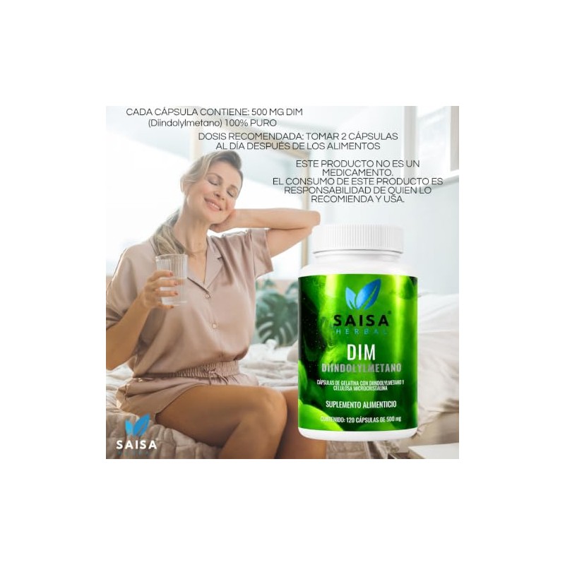 Suplemento Dim (diindolilmetano) 120 Cápsulas Saisa Herbal
