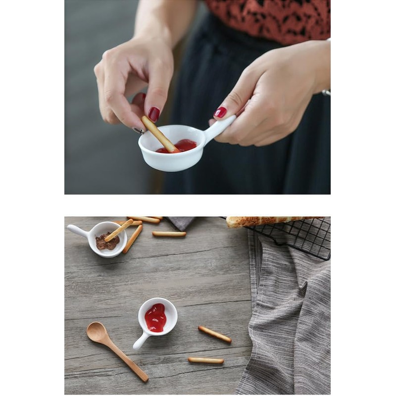 Leoyoubei 5 Packs Sauce Dish with Handle Grip,Side Dishes 1