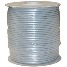 CableWholesale Bulk Phone Cord, Silver Satin, 28/4 (28 AWG 4 Conductor), Spool, 1000 Foot