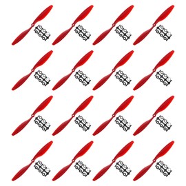 MECCANIXITY 1045 Propellers CW CCW 10x4.5 Prop 2-Vane Fixed-Wing Red Replacement Props with Adapter Rings for Quadrotor RC Airplane, Pack of 16