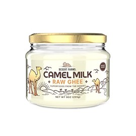 Desert Farms Grass-Fed Camel Ghee Butter (250 gms), Keto, Pasture Raised, Non-GMO, Lactose Free, Certified Paleo Clarified Butter - Organic Grass Fed Ghee Butter