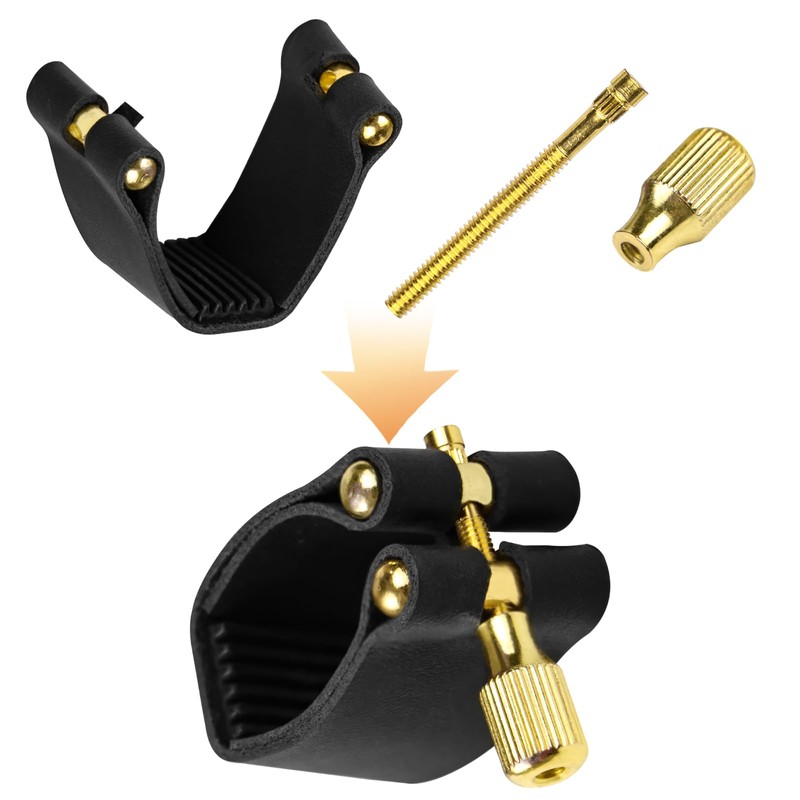 Alto Saxophone Ligature Fastener Compact Durable artificial Artificial Leather for