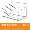Beego Envelope and Mail Organizer Countertop - 3 Compartments Clear