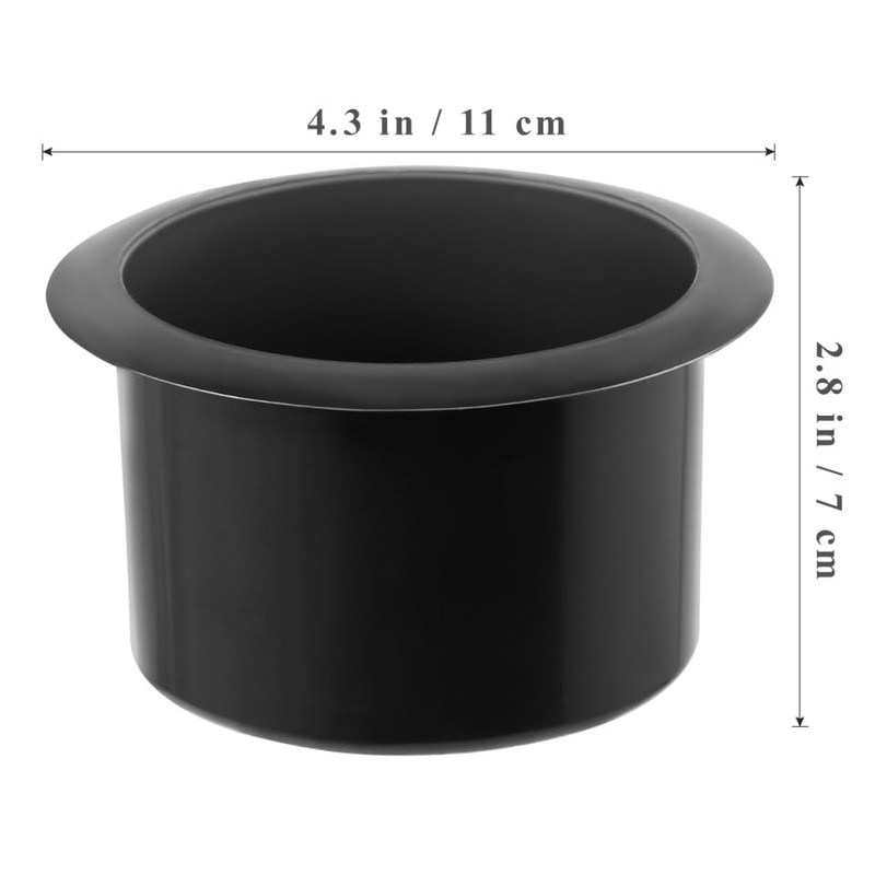 VALICLUD 2PCS Black Plastic Cup Holder Insert, Replacement for Recliner