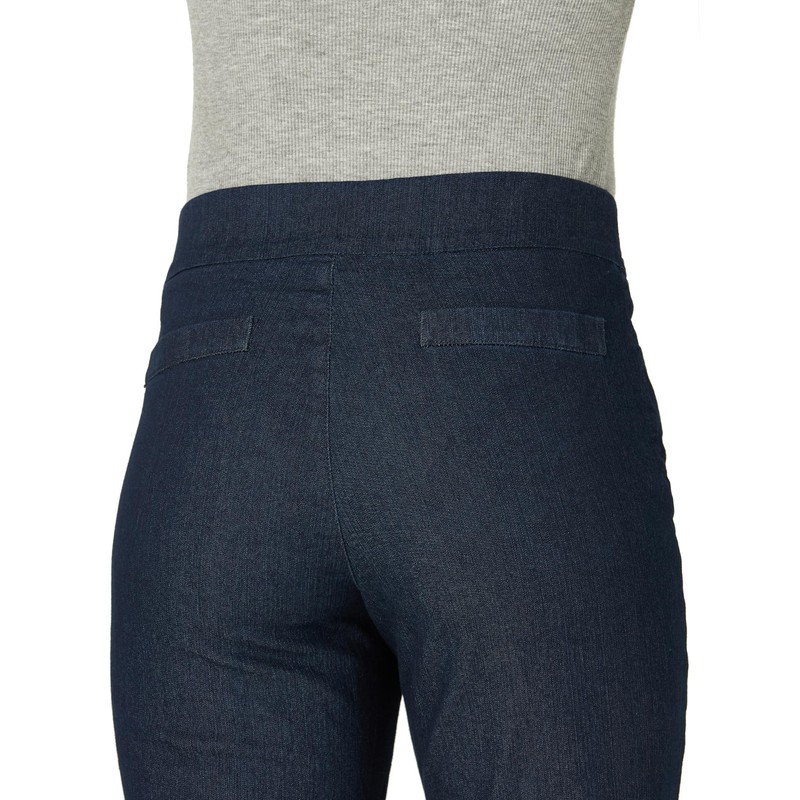 Chic Classic Collection Women's Easy-Fit Elastic-Waist Pant, Dark Shade, 14