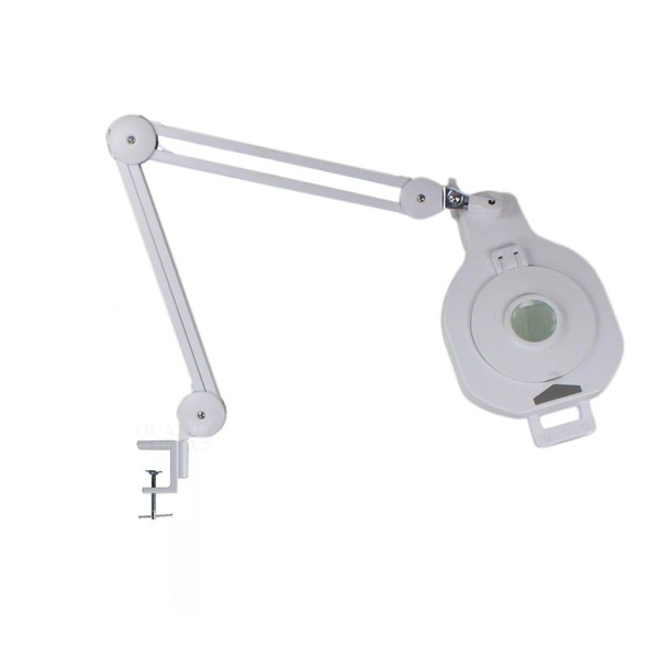 Quality Optics Desk Clamp Mount Magnifier Lamp Light Magnifying Glass