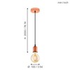 Eglo York Pendant Light Steel 60 W, Copper